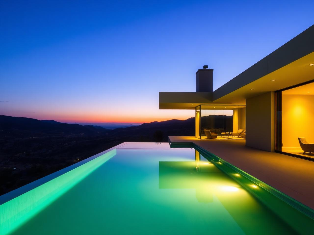 Twilight Glass House